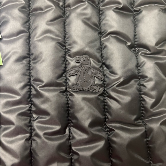 Penguin Vertical Channel Puffer Vest Black New Full Zip Lightweight Size Medium - Picture 3 of 8